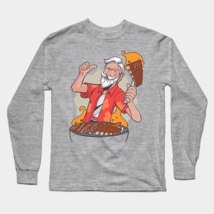 COOL BBQ GRANDPA T-SHIRT DESIGN Long Sleeve T-Shirt